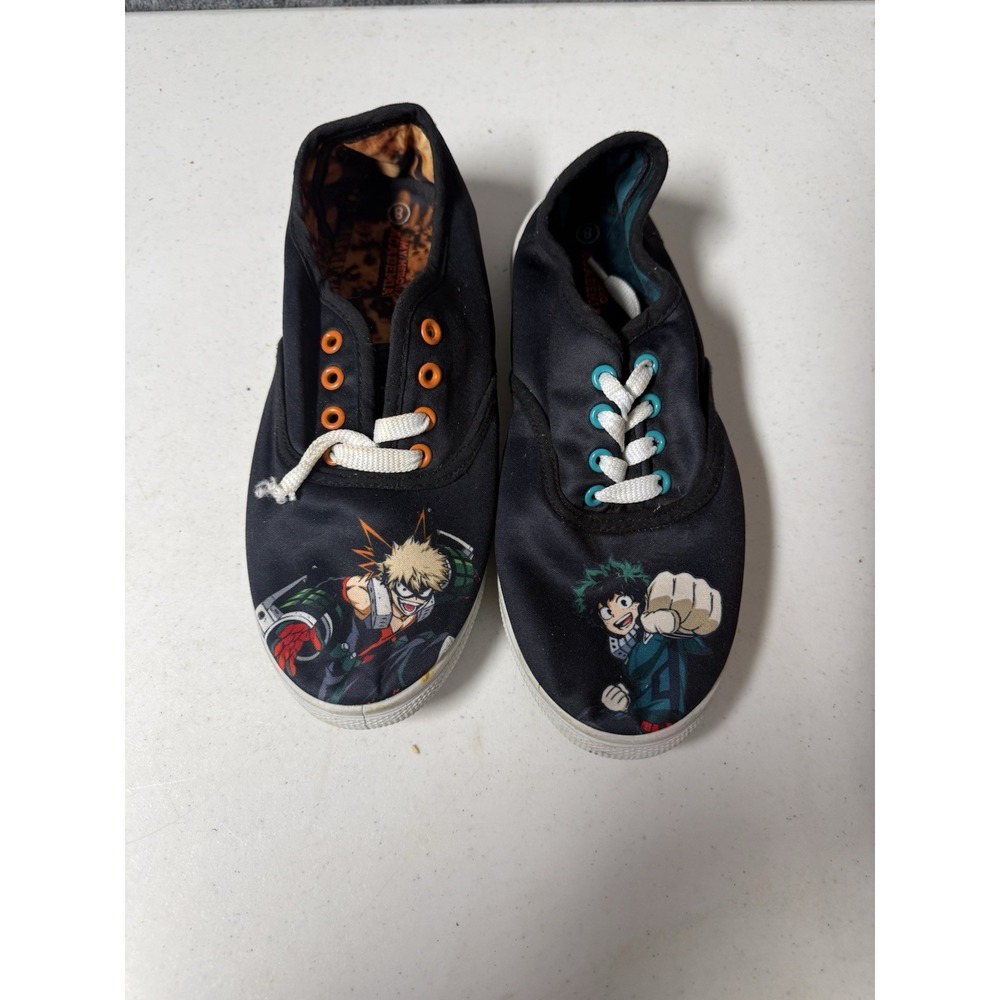 My Hero Academia Deku and Bakugo canvas lace-up sneakers 8Y